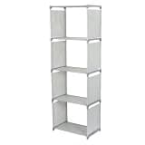 PLAFOPE DIY Simple Table Bookshelf Desktop Bookcase with 5-Layer Plastic Design, Portable and Easy to Use, Modern and Creative Storage Rack for Home or Study