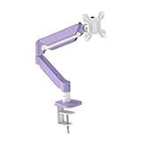 Single Monitor Desk Mount, Adjustable Gas Spring Monitor Arm for 13-32 Inch Screens, VESA 75x75/100x100mm, Holds Up to 9KG, Tilt ±45°, Full Motion Screen Stand for Home Office