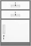 ntumLeap Lockable Metal Under Desk File Cabinet-2 Drawer & 1 Cabinet Storage Solution for Home Office & Office Nization-Secure Document Storage & Modern Design,