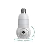 Luna Light Bulb Security Cameras Wireless Outdoor Indoor, 360° Pan Tilt, Color Night Vision, LED Bulb & Spotlight, 2.4GHz Wi-Fi 6, Porch Light Cameras for Home Security (2026 Upgrade Version)