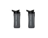 Breville 2 x Tritan and Stainless Steel Double Wall Insulated Water Bottle Leakproof BPA Free 500ml Keeps Hot or Cold - Great for Car and Travel, Black