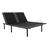 Pemberly Row Queen Size Flex Adjustable Bed Frame, Black, Steel Construction, Voice Controls, Adjustable Legs 5-12 in, Zero Gravity Settings, Ultra Quiet Motor, Compatible with Existing Bed Frames