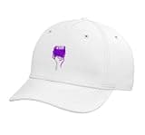 Mens Women Purple Spaghetti Fork Purple WHT Graphic Adjustable Printed Baseball Hat, White