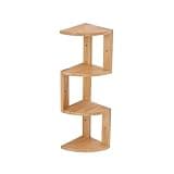 CFGH6FDF Corner Wooden Bookshelf Multi Story Wall-Mounted Home Storage Rack Freestanding Book Shelf