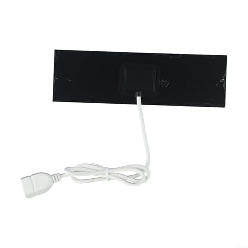 2W Monocrystalline Silicon Solar Panel Charger With USB Port For DIY Kits, Toys, Garden Lights And Outdoor Camping Battery Maintainer Black