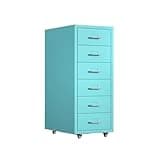 UYCVT File Cabinet Thickened Cold-Rolled Steel Chest of Drawers 6 Layers of Large-Capacity Storage Cabinets Office File Cabinets Multifunctional Data Organizing Cabinet Filing -Blue