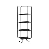 CFGH6FDF Minimalism Vertical Home Open Narrow Bookshelf Iron Industrial Style Storage Shelving Unit Freestanding Book Shelf