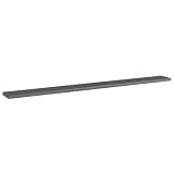 Bookshelf Boards 4 pcs, High Gloss Gray Engineered Wood Shelves 39.4x3.9x0.6 Inches for Additional Storage Space