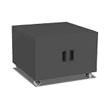NUHSLF Metal File Cabinet Thickened Steel Plate Filing Cabinets for Home Office Universal Wheels with Brakes Mobile Printer Shelf Cart Removable Shelves (Black-60 * 60 * 45Cm)