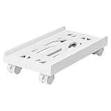 Computer Tower Stand Holder Stand with 4Caster Wheel Computer Mainframe Bracket for Most Desktop Towers for Gamers Students(White)