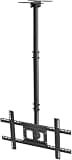SDdPulse Ceiling Mount TV Bracket, TV Wall Bracket for 32-75 Inch Flat Panel TV, Telescopic Tilt and Swivel Flat Panel Monitor Stand, Black