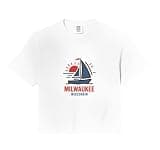 Milwaukee Wisconsin Sailboat Sunset Design Comfort Colors Crop Top