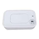 ASHATA Large Capacity Baby Wipe Warmer, Fast Heating Foldable Dispenser with 3 Temperature Settings for Home Car Travel (White)