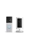Ring Wired Doorbell Plus (2nd Gen), White with Outdoor Cam Plus, Battery, White