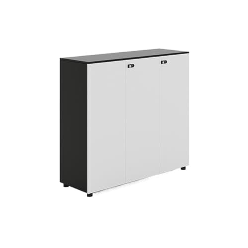 LICONG-2019 File Cabinets Heightened with Partition Office Double Door Storage Cabinet File Wooden with Lock Data Three Cabinets