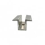 Aluminum Alloy PV Middle Clamp for Solar Panel Mounting on Standard Rails - Silver, 1 Pack