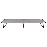 POUFGDR Folding Patio Camping Cot with Steel Frame, 600D Polyester Sun Lounger for Outdoor Use, Supports Up to 264.6 lb, Lightweight and Portable for Beach, Park, or Backyard