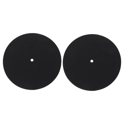 TOYANDONA 2Pcs Static Silicone Turntable Mats Vinyl Record Slipmats for Enhanced Sound Quality Non Slip Design for Vinyl Players Stylish Addition to Your Audio Setup