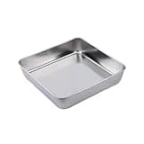 Square Air Fryer Accessories 304 Stainless Steel Airfryer Grill Rack And Oven Baking Pan Cooking Basket(Large baking pan)