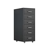 UYCVT Heavy-Duty 6-Layer Steel File Cabinet - Cold-Rolled Steel Large Capacity Multi-Functional Storage Chest for Office & Home Black Nization Solution