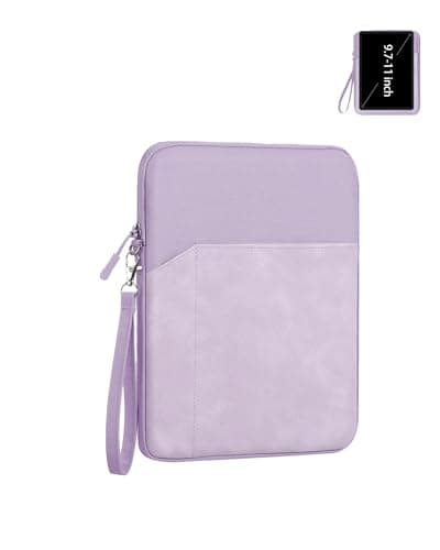 Tablet Sleeve Case 10–11 Inch, WUNIAK 360° Protective Splash-Resistant Carrying Bag for iPad, Tablet Computer, E-Reader & Drawing Tablet,Purple.