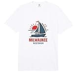 Milwaukee Wisconsin Sailboat Sunset Design Comfort Colors Adult Heavyweight T-Shirt