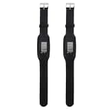 HEALLILY 2pcs Silicone Electronic Pedometers Activity Tracker Watch with Step Tracking and User-Friendly Interface for Outdoor Activities and Everyday Use, Stylish Black Fitness Wristbands