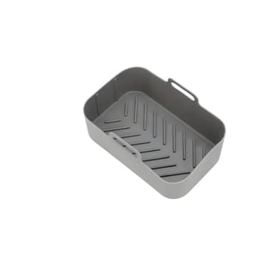 1/2Pcs Air Fryer Silicone Tray Reusable,Compatible For Ninja,Dual Basket Baking Pan Oven Pot Plate Liner Air Fryer Kitchen Fried Accessories(Grey 1pc)