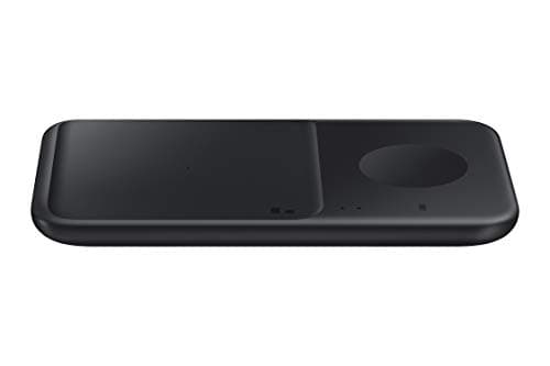 Samsung 9W Wireless Charger Duo w/USB C Cable, Charge 2 Devices at Once, Cordless 9W Charging Pad for Galaxy Phones and Devices, 2021, Black (Renewed)