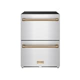 Thor Kitchen 24 Inch Undercounter Built-In or Freestanding Drawer Refrigerator – Stainless Steel/Bronze | Gordon Ramsay Series