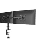 Suptek Dual Monitor Desk Mount, Adjustable Dual Monitor Arm for 2 Computer Screens up to 27 inch, Dual Gas Spring Monitor Arm, Holds up to 22 lbs Each, VESA 75x75/100x100 mm, Black (MD9442)