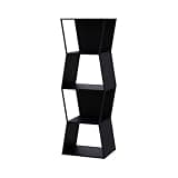 WANGHAI2024M Bookcases Vertical Minimalism Open Iron Bookshelf Modern Storage Display Stand for Home Office(Black)