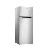 BANGSON 7.7 Cu.Ft Refrigerator with Top Freezer Apartment Size Silver