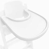 Baby High Chair Tray Compatible with Stokke Tripp Trapp V2+, Replacement Feeding Tray for Baby and Toddler Chairs, BPA-Free Dishwasher Safe Plastic, Smooth Surface (White)