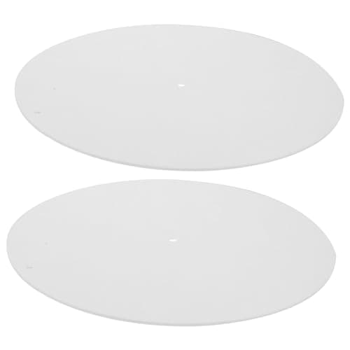 COOPHYA 2Pcs Vinyl Recorder Mats Felt Turntable Slipmats for Enhanced Sound Quality Comfortable Record Player Cushions Replacement for Old Vinyl Mats