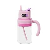 Portable Smoothie & Juicer Blender, Travel Personal Bottle with LED Display, Ice Crushing, Compact Small Blender for Protein Shakes (pink)