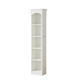 White & Oak 5-Tier Narrow Bookshelf 70.86"