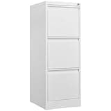 Garvee 3 Drawer File Cabinet with Lock,Heavy Duty Vertical Filing Cabinets for Home Office, Metal Steel Storage Cabinet for Letter/Legal Size File, Assembly Required