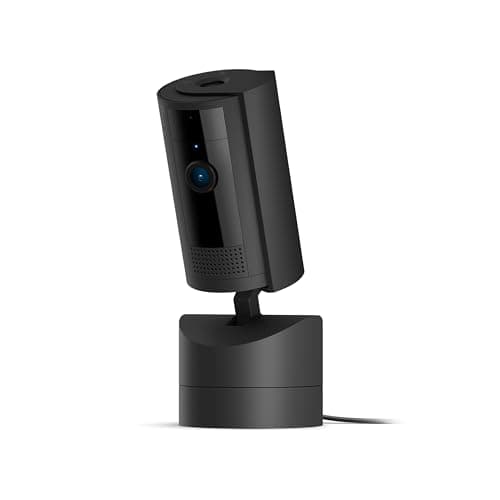 Ring Pan-Tilt Indoor Cam (newest model), See all around your home or business with 360ยฐ pan coverage, HD video, plus Two-Way Talk, Black