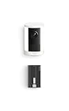 Ring Spotlight Cam, Battery (newest model), White with Quick Release Ultra Battery Pack