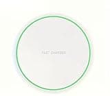 Wireless Fast Charger Pad, White, Round Charging Dock