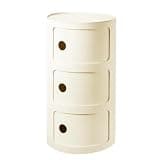 Eye-catching Pink Round Nightstand with 3 Drawers, Quality Materials, Multi-Functional Locker, Modern Home Decor