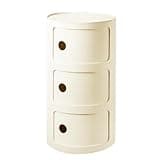 Eye-catching Pink Round Nightstand with 3 Drawers, Quality Materials, Multi-Functional Locker, Modern Home Decor