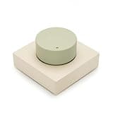 USB Volume Control Knob - VK-01 Wireless Multimedia Audio Controller for PC & Mac, Bluetooth/2.4GHz/Wired CNC Aluminum Dial with Programmable Macro Software (Coating - Light Aqua)
