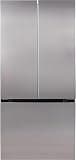 A refrigerator with independent French door design, adjustable electronic control and frost free defrosting, capacity of 17.5 cubic feet, full-size electrical refrigerator
