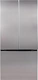 A refrigerator with independent French door design, adjustable electronic control and frost free defrosting, capacity of 17.5 cubic feet, full-size electrical refrigerator