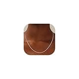 Treasure Bender S925 Sterling Silver Box Chain Necklace for Women - 0.8mm Sterling Silver Box ChainNecklace Thick Sturdy Colourfast Chain Necklaces Jewelery for Women 18"