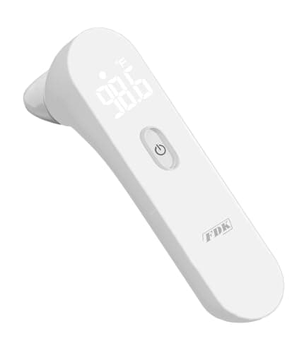 FDK Ear Thermometer for Adults & Kids – FSA Eligible, Fever Alarm, Silent Mode, LED Display