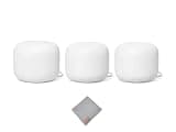 Nest WiFi Router and 2 Points - WiFi Extender with Smart Speaker - Works with Google WiFi (3 Pack) White