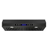 AROAN 30 inch Under Cabinet Range Hood with 900 CFM, Black, Stainless Steel Vent Hood for Kitchen with 4 Speed Soft Touch Control, Dishwasher-safe Baffle Filters, 3-Way Venting (ANC01-30)